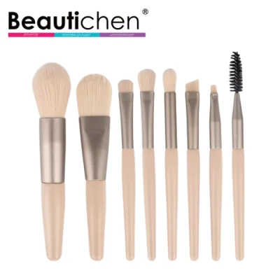 Beautichen Portátil Mulheres Olho Facial Beleza Presente OEM Rosa Colorido Mini Conjunto de Pincel de Maquiagem para Viagem