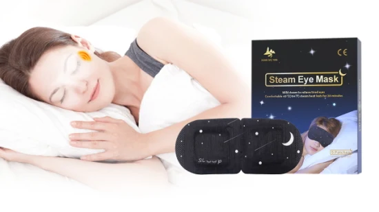 Produto básico de personalização com autoaquecimento almofada descartável para dormir máscara ocular a vapor